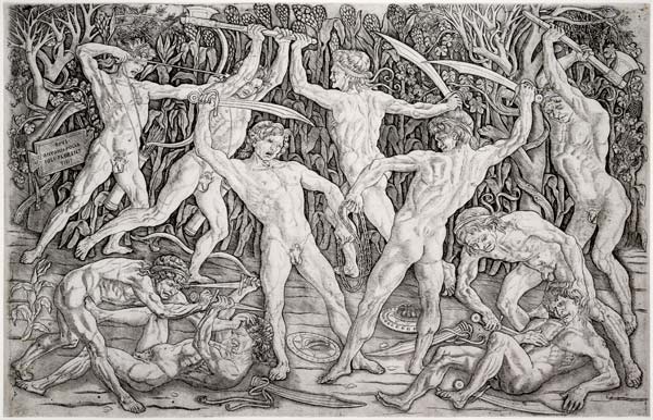 The Battle of the Ten Nudes de Antonio Pollaiolo