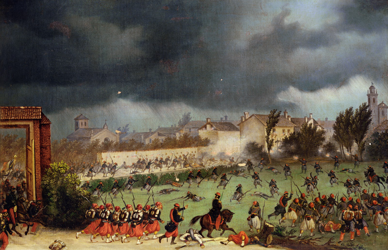 Scene from the Battle of Solferino de Antonio Spandri