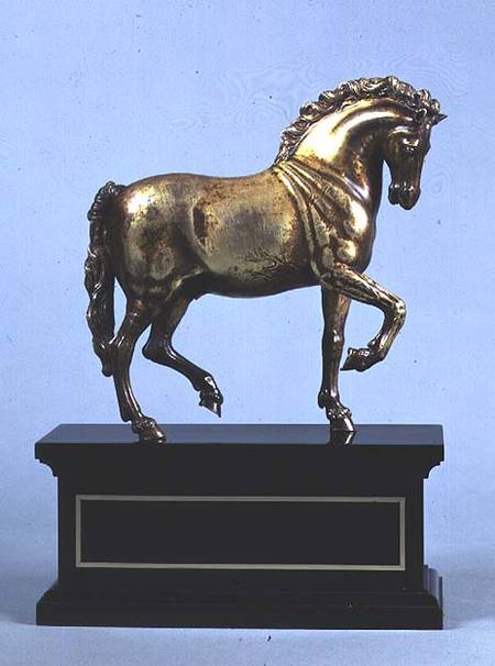 Gilt bronze walking horse, cast from a model Giovanni Bologna (1529-1608) de Antonio Suisini