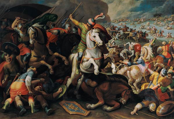 Schlacht zwischen Christen und Türken. de Antonio Tempesta
