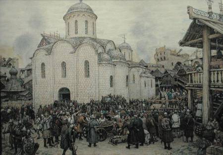 The Defence of the Town de Apollinari Mikhailovich Vasnetsov