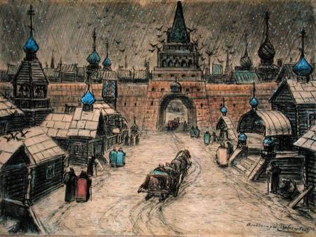 Old Moscow de Apollinari Mikhailovich Vasnetsov