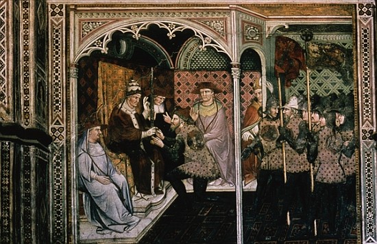 Pope and Emperor, c.1408-1410 de Aretino Luca Spinello or Spinelli