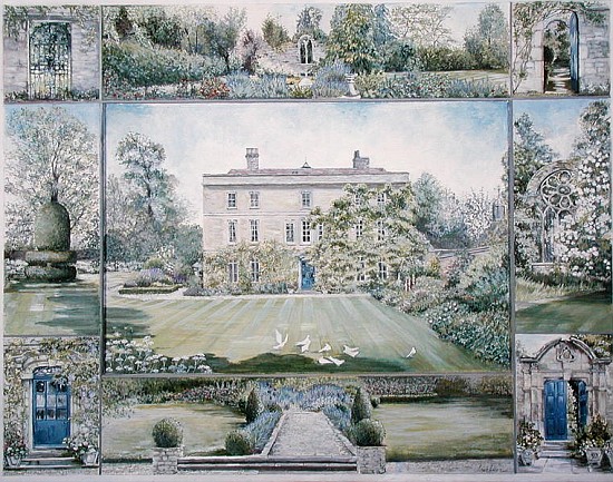 Denton House and Garden (tempera)  de Ariel  Luke