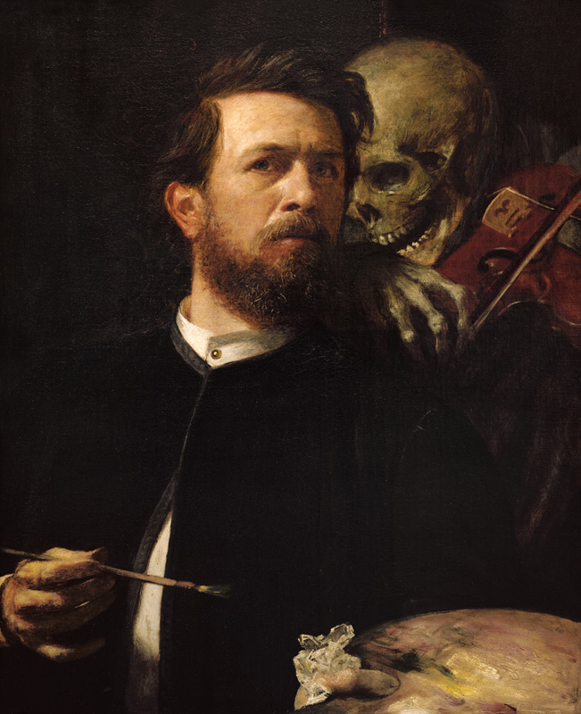 Self-portrait with a fiedeldem death de Arnold Böcklin