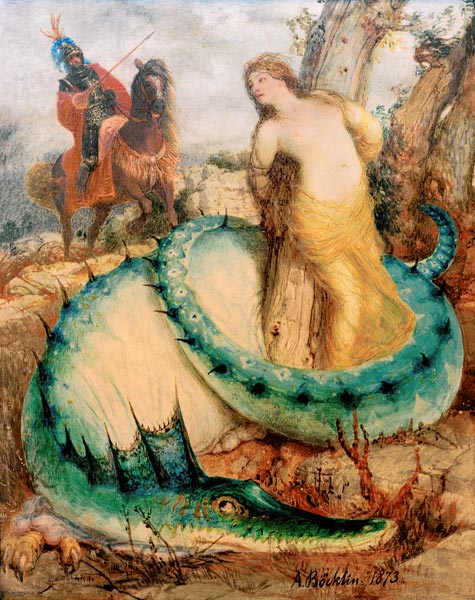 Angelica and the Dragon de Arnold Böcklin