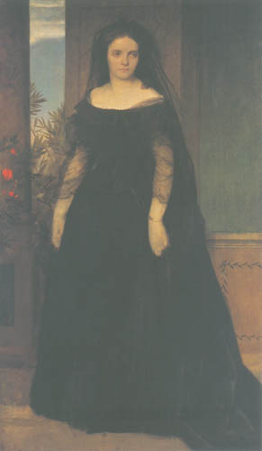 Portrait of the actress Fanny Janauschek de Arnold Böcklin
