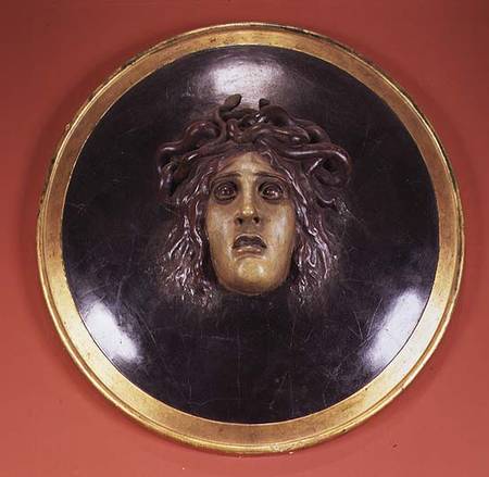 Medusa shield (painted plaster relief) de Arnold Böcklin
