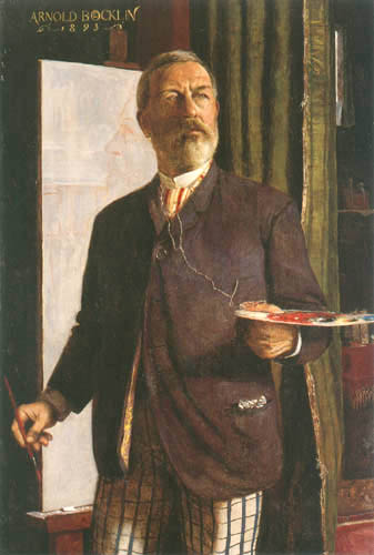 Self-portrait in the studio de Arnold Böcklin
