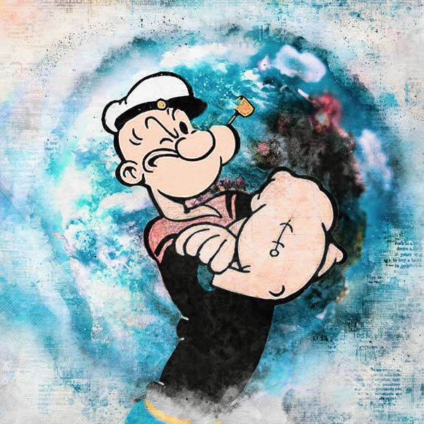 Popeye peinture fin de Benny Arte