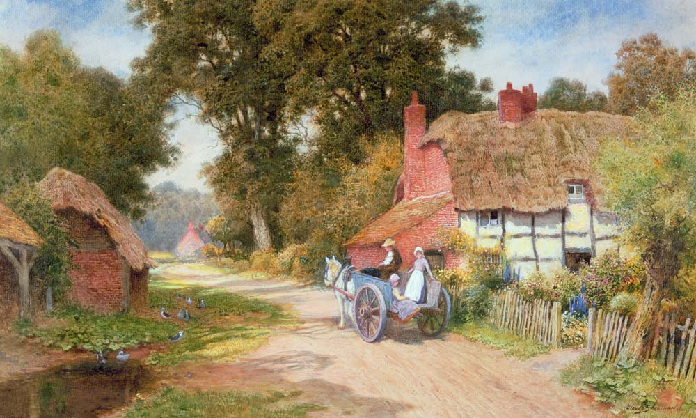 A Warwickshire Lane de Arthur Claude Strachan