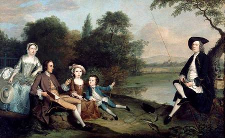 Portrait of a family of Anglers de Arthur Devis
