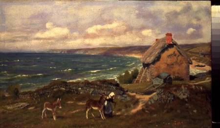 A West Country Coastal Scene de Arthur Foord Hughes