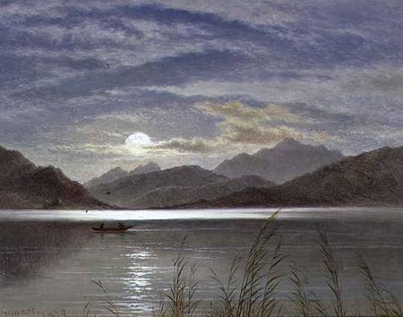 Lake Scene by Moonlight de Arthur Gilbert