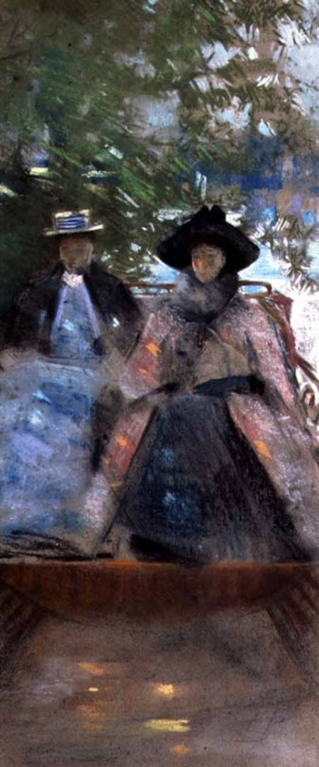 Two figures in a boat (pastel) de Arthur Melville