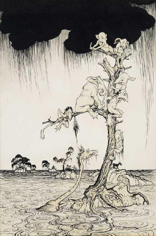 Die Flut ('The Animals You Know Are Not As They Are Now'). de Arthur Rackham
