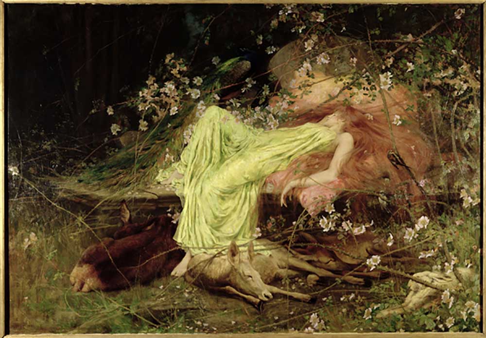 A Fairy Tale: "All Seemed to Sleep, the Timid Hare on Form" - Scott, c.1895 de Arthur Wardle