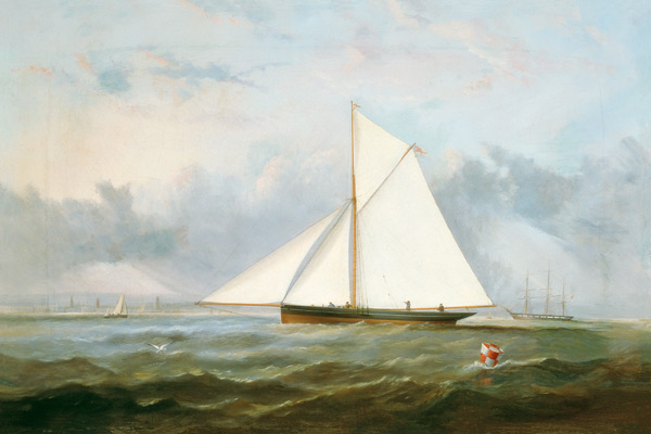 A Cutter Yacht off Ryde de Arthur Wellington Fowles