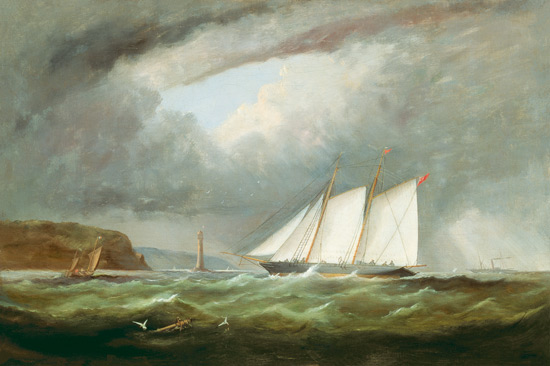 Schooner Yacht 'Esmeralda' in Alderney Roads off Cap le Hague de Arthur Wellington Fowles