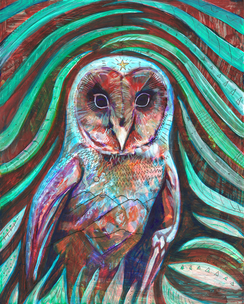 Owl Heart by Elizabeth DAngelo de ArtLifting ArtLifting