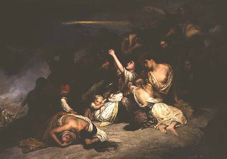The despairing women of Rumili, seeing their husbands defeated by the troops of Ali Pasha, the 'Lion de Ary Scheffer