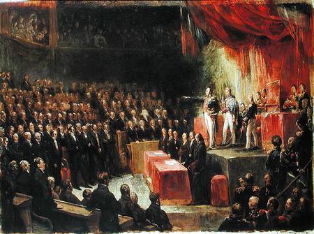Study for King Louis-Philippe (1773-1850) Swearing his Oath to the Chamber of Deputies de Ary Scheffer