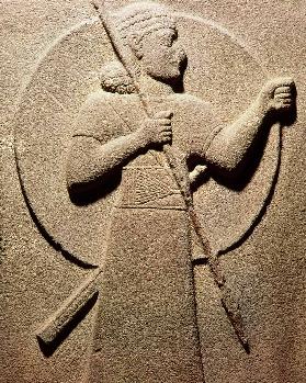 Relief depicting a Hittite warrior, from Carchemish