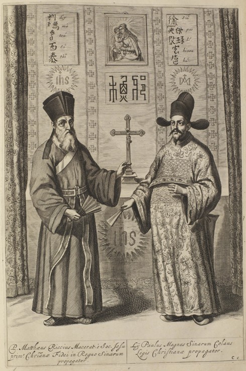 Matteo Ricci and Xu Guangqi. (From Athanasius Kircher's China Illustrata) de Athanasius Kircher