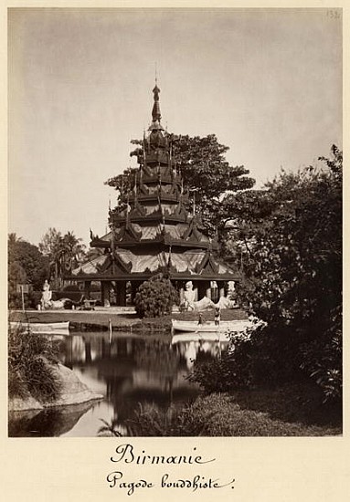 Buddhist rest house, Moulmein, Burma, c.1875 (albumen print from a glass negative) de (attr. to) Colin Roderick Murray