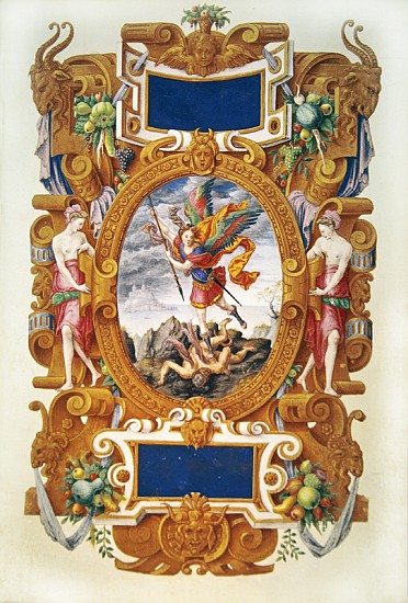 The archangel Saint Michael defeats the dragon de (attr. to) Jean the Elder Cousin