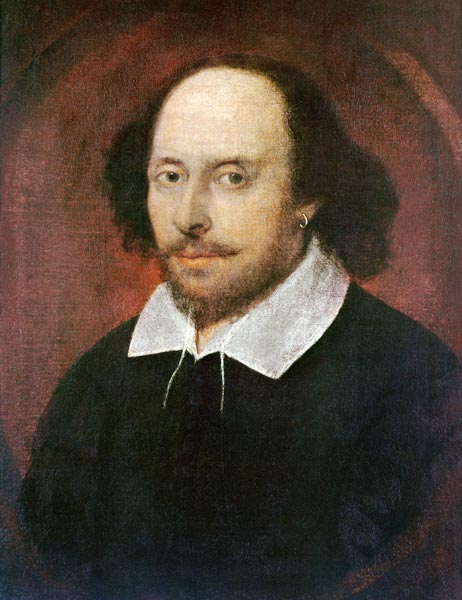 Portrait of William Shakespeare (1564-1616) c.1610 de (attr. to) John Taylor