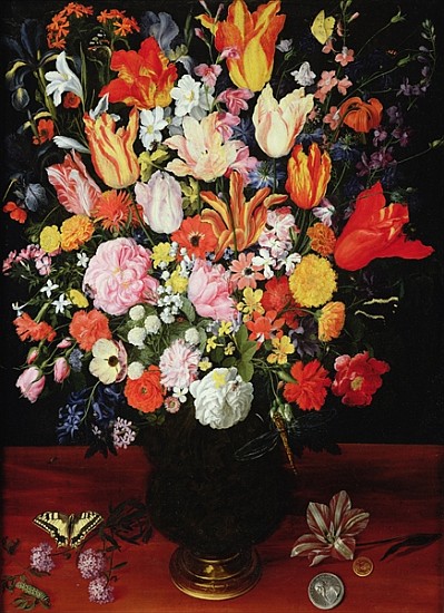Still life of flowers, 1610s de (attr. to) Kasper or Gaspar van den Hoecke