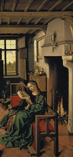 St. Barbara from the right wing of the Werl Altarpiece, 1438 (see also 68547) de (attr.to) (Robert Campin) Master of Flemalle