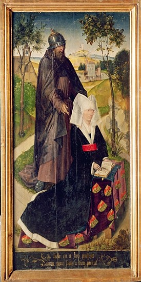 Guillemette de Montagu with Saint Guillaume, 1460-66 (painted panel) de (attr. to) Rogier van der Weyden