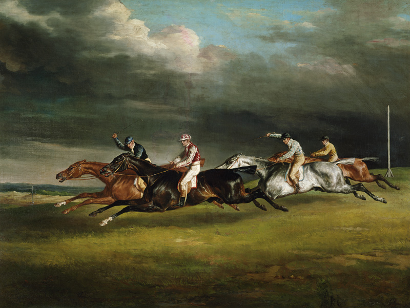 Course de chevaux (Le derby de 1821 à Epsom de (attr. to) Theodore Gericault
