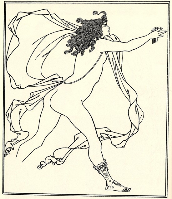 Apollo pursuing Daphne de Aubrey Vincent Beardsley