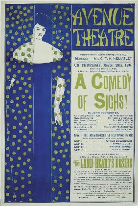 Avenue Theater, A Comedy of Sighs! (Poster)