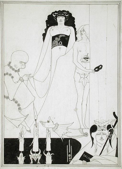 Enter Herodias. Illustration for Salome by Oscar Wilde de Aubrey Vincent Beardsley