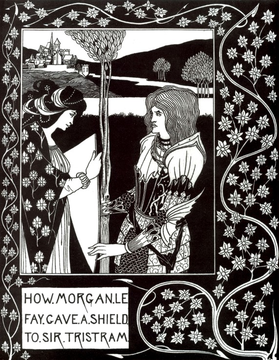Illustration to the book "Le Morte d'Arthur" by Sir Thomas Malory de Aubrey Vincent Beardsley