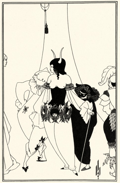 Illustration for the story "The Masque of the Red Death" by Edgar Allan Poe de Aubrey Vincent Beardsley