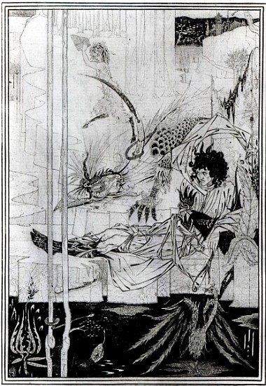 Now King Arthur saw the Questing Beast and thereof had great marvel, from ''Le Morte d''Arthur'' Sir de Aubrey Vincent Beardsley