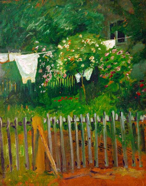 Wäsche im Garten in Kandern de August Macke