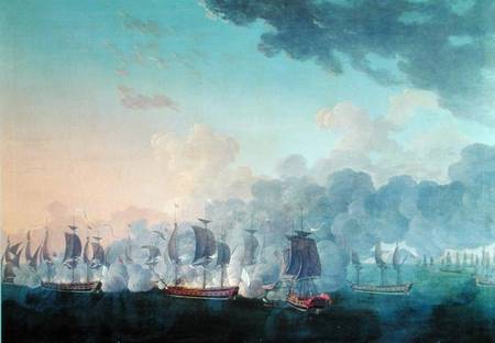 The Battle of Louisbourg on the 21st July 1781 de Auguste Rossel De Cercy