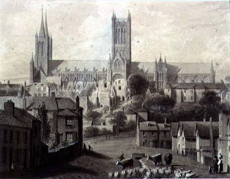 Lincoln Cathedral from the South de Augustus Charles Pugin