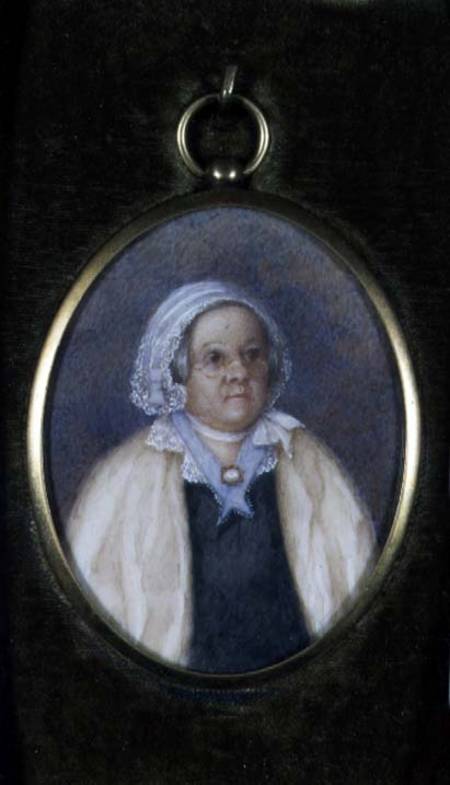 Oval portrait of Mrs Mary Reibey (w/c on ivory) de Australian School