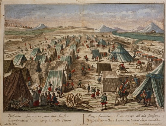 Military camp, c.1780 de Austrian School