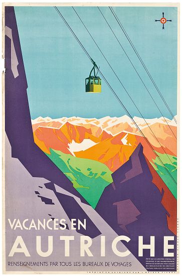 Poster advertising vacations in Austria, de Austrian School, (20th century)