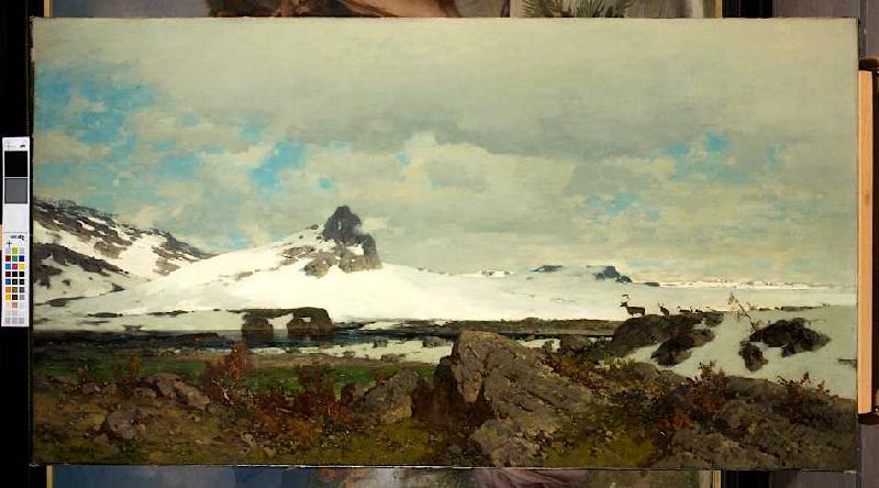 Nordische Landschaft mit Rentieren de Axel Nordgren