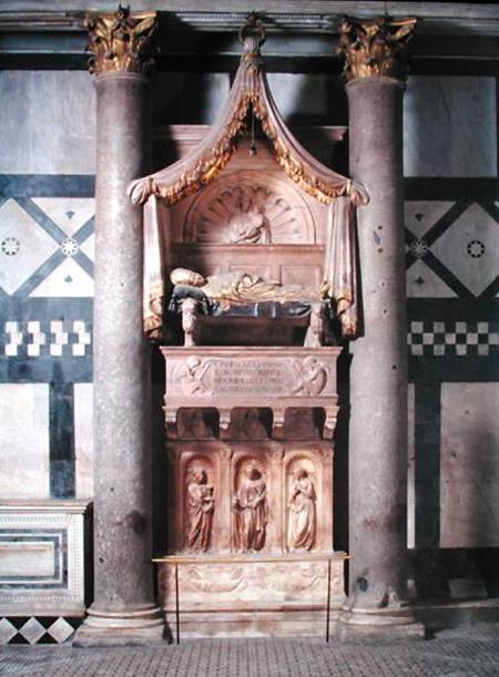 View of the tomb of Pope John XXIII (c.1370-1419) de B. di B. di