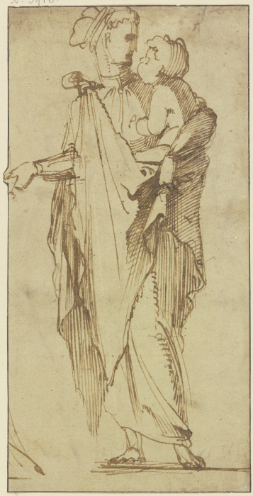 Eine Frau mit einem Kind auf dem Arm de Baccio Bandinelli